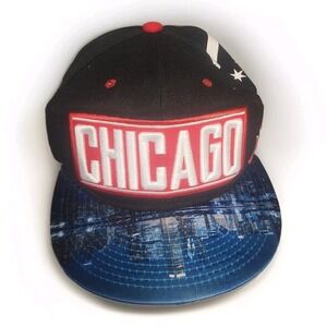 Men's Adj Snapback Malaki King's Choice Embroidered Chicago Flat Brim Cap Hat